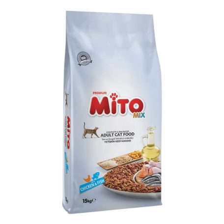 Mito Mix Color Cat 15kg Csirke és Hal Száraz macskaeledel
