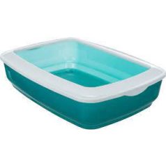   Alomtálca peremes menta/fehér 37x15x47cm - Trixie Litter Tray Classic
