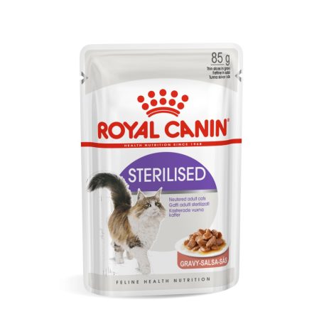 ROYAL CANIN STERILISED GRAVY - ivartalanított felnőtt macska szószos nedves táp (12*85g)