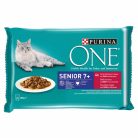 Purina One SENIOR Marhával és Sárgarépával alutasakos macskaeledel 4x85g 259