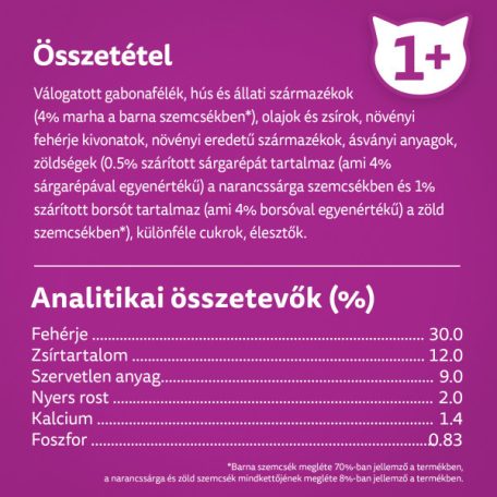 Whiskas 14kg Marhás száraztáp felnőtt macskák számára