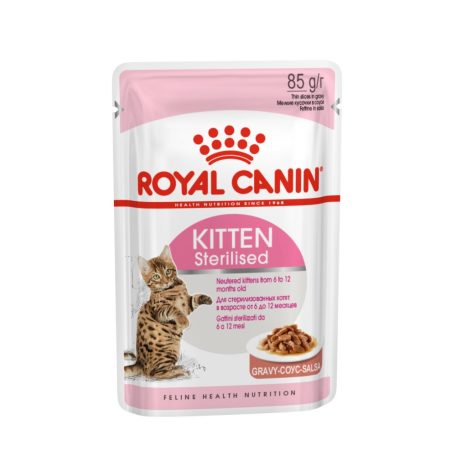 ROYAL CANIN KITTEN STERILISED - ivartalnított kölyök macska szószos nedves táp (12*85g)