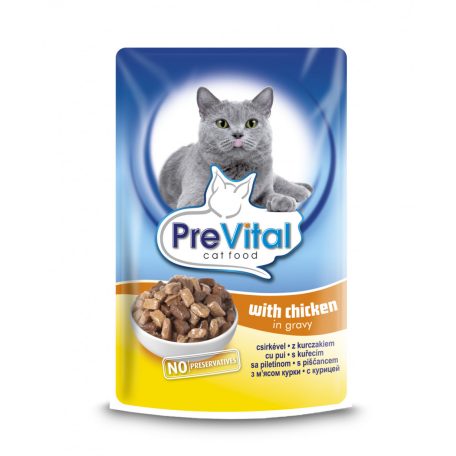 Prevital 100g Csirke Szószban Alutasakos Macskaeledel