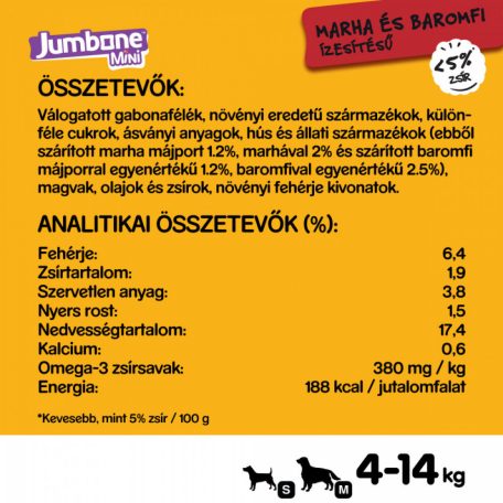 Pedigree Jumbone Mini Kutya jutalomfalat 160g