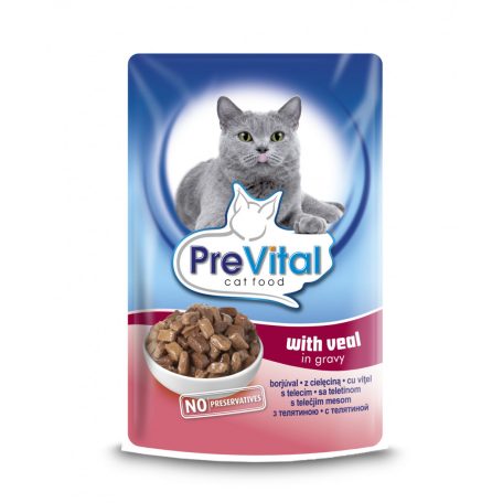 Prevital 100g Borjú Szószban Alutasakos Macskaeledel