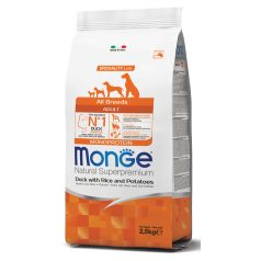   Monge Dog Speciality Line 2,5kg Kacsa, Rizs + Burgonya Monoprotein (minden fajtának) 