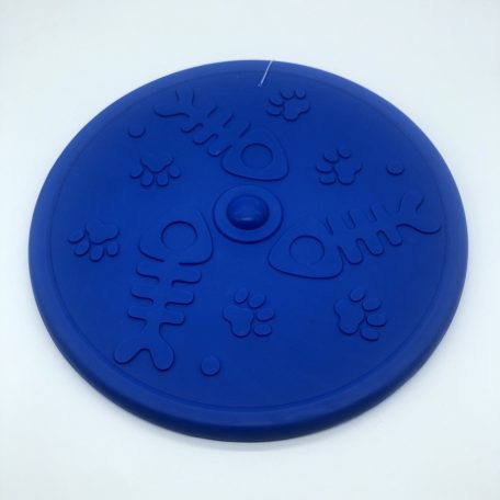 Frizbi 20cm - kék, 3D tappancs és hal mintával