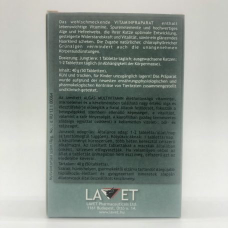 LAVET Algás Multivitamin tabl.macskának 50db