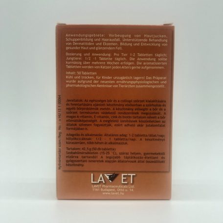 LAVET Bőrtápláló tabl. macskának 50db