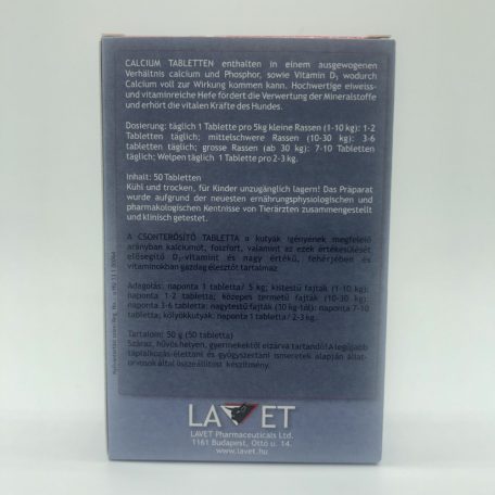 LAVET Csonterősítő tabl. kutyának 50db