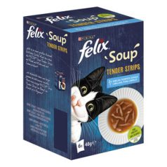 Félix Soup Strips Halas válogatás 6x48g