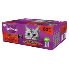 Whiskas 80x85g Klasszikus Válogatás Mártásban