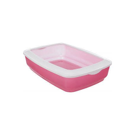 Alomtálca peremes pink/fehér 37x15x47cm - Trixie Litter Tray