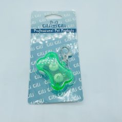 Világítós nyakörv biléta kb 2.5cmx5cm ZÖLD