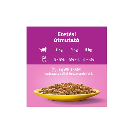 Whiskas Baromfi válogatás Mártásban Alutasakos macskaeledel 12x85g