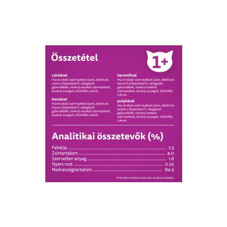 Whiskas Baromfi válogatás Mártásban Alutasakos macskaeledel 12x85g