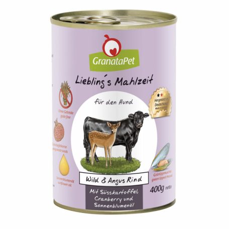 GranataPet Liebling's Mahlzeit Vad és Angus marha konzerv 400g