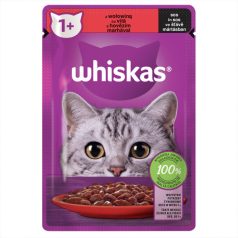   Whiskas 28x85g alutasakos macskaeledel marhahússal mártásban