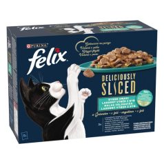 Félix 12x80g Deliciously Sliced Halas válogatás Aszpikban