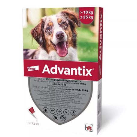 ADVANTIX Spot on 10-25kg közötti kutyáknak 4x2,5ml