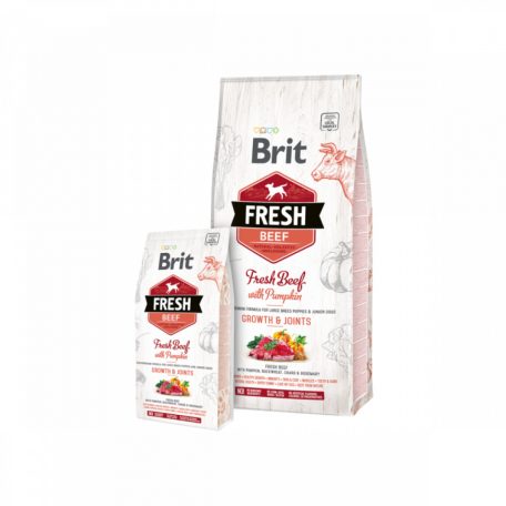Brit Fresh Marha és Sütőtök Puppy Large 12kg