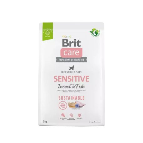Brit Care Sustainable Rovarfehérjés Sensitive Hair&Skin 3kg