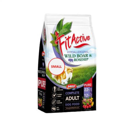 FitActive PURE SMALL 3kg Hypoallergenic Vaddisznó - Csipkebogyó