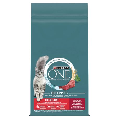 Purina One Steril Marha Száraz macskaeledel 9,75kg