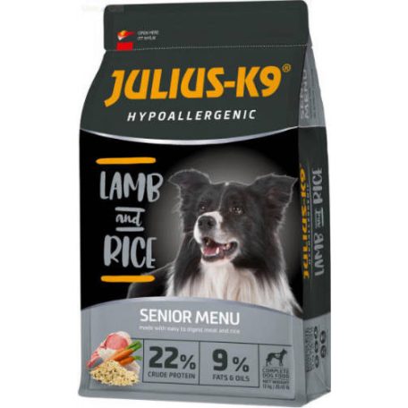 JULIUS-K9 HighPremium 3kg Senior/Light Hypoallergenic Bárány és Rizs