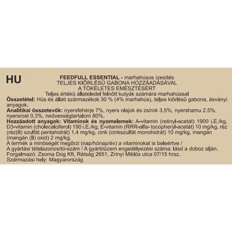 FEEDFULL Dog 1240g kutyakonzerv Marhával