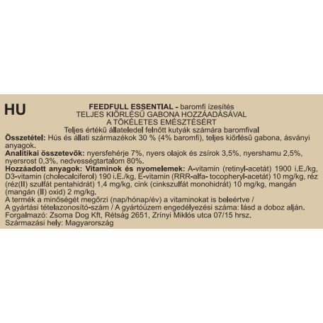 FEEDFULL Dog 1240g kutyakonzerv Baromfival