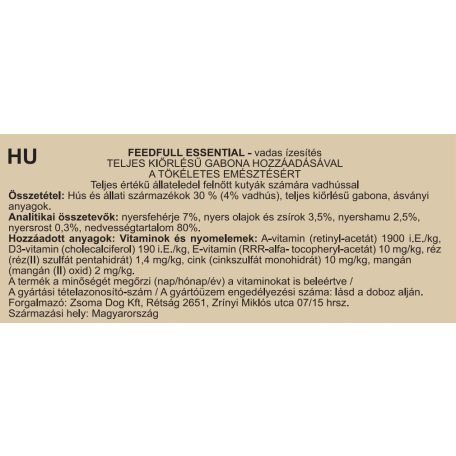 FEEDFULL Dog 1240g kutyakonzerv Vaddal