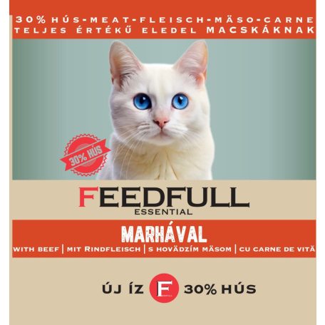 FEEDFULL Cat 415g macskakonzerv Marhával