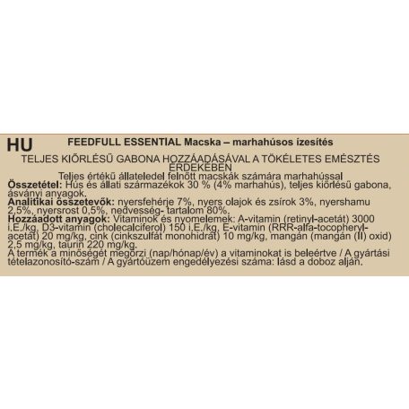 FEEDFULL Cat 415g macskakonzerv Marhával