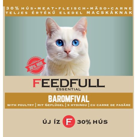 FEEDFULL Cat 415g macskakonzerv Baromfival