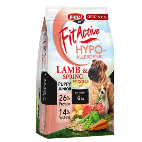 FitActive Originals 4kg Puppy&Junior Hypoallergenic Bárány&Tavaszi zöldségek