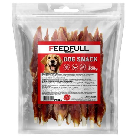 Feedfull Prémium Kacsamell bőrpálca kutya jutalomfalat 500g (FP024)