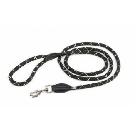 Julius-K9 IDC Retriverpóráz 12mm x 1,2m, kerek, fekte-fluoreszkáló