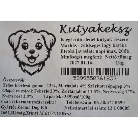 Feedfull Marhás Zöldséges Lágy Karika 1kg