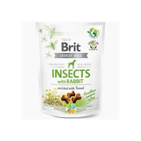 Brit Care Insects Dog Crunchy Cracker 200g Adult Nyúl és Édeskömény
