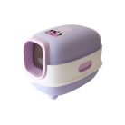 UNIQ PETS KittyCabin Cosmo Zárt Macskaalomtálca lapáttal, lila, 56x39x40 cm (ULB0003-D)