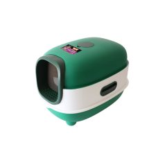   UNIQ PETS KittyCabin Cosmo Zárt Macskaalomtálca lapáttal, zöld, 56x39x40 cm (ULB0003-C)