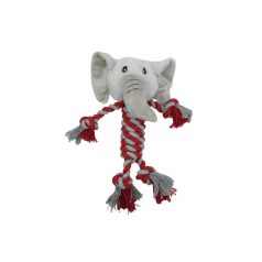   UNIQ PETS Plüss Kutyajáték, köteles Elefánt sípolóval, 28x12cm (UDT0216-D)