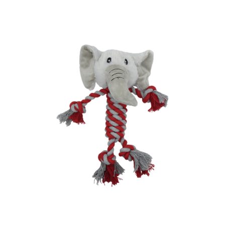 UNIQ PETS Plüss Kutyajáték, köteles Elefánt sípolóval, 28x12cm (UDT0216-D)