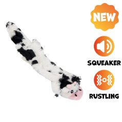   UNIQ PETS plüss kutyajáték – közepes méretű tehén sípolóval, 45x10cm (UDT0223)