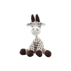   UNIQ PETS plüss kutyajáték – sípolós, ülő zsiráf, 24x14 cm (UDT0209-B)