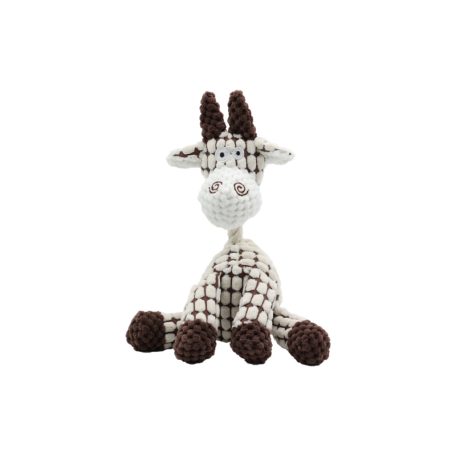 UNIQ PETS plüss kutyajáték – sípolós, ülő zsiráf, 24x14 cm (UDT0209-B)