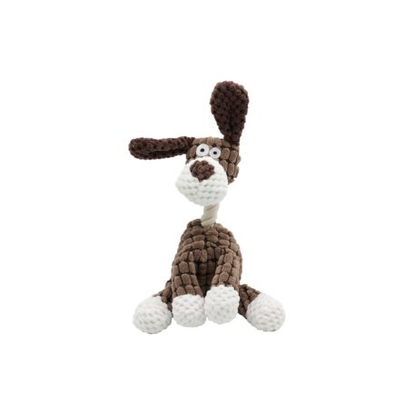 UNIQ PETS plüss kutyajáték – sípolós, ülő kutya 24x14 cm (UDT0209-C)