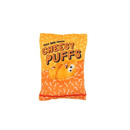 UNIQ PETS plüss kutyajáték chipses zacskó – zsinóros, ropogós jutalomfalat-utánzatokkal és sípolóval 15x20 cm (UDT0241-E)