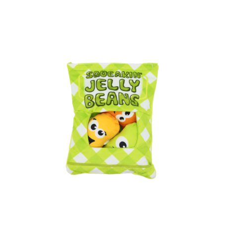 UNIQ PETS plüss kutyajáték – zsinóros, babformájú elemekkel és sípolóval 15x20 cm (UDT0241-D)